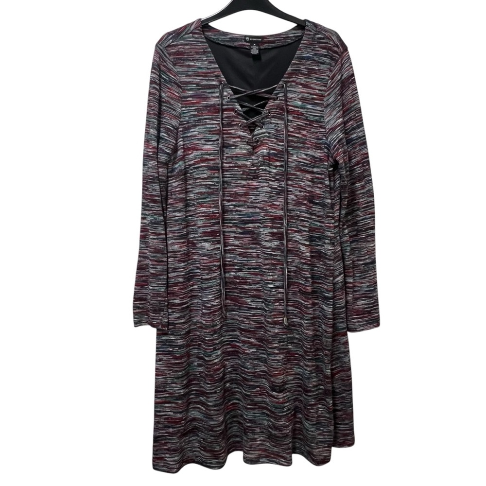 New Directions Lace-up Striped Dress Size XL
